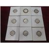 Image 1 : 9 x 1967 Canadian 10¢ Coins