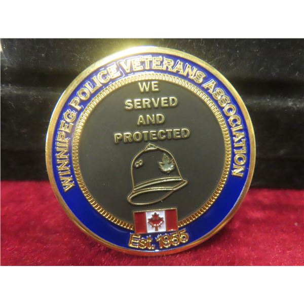 Winnipeg Police Service Challenge Coin, Veterans Association, Est. 1955