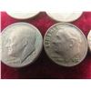 Image 8 : 9 U.S. 10¢ Coins, Including 1945 and 1951