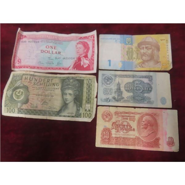 5 World Currency Bills