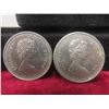 Image 3 : 6 x 1974 Canadian $1 Coins