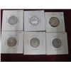 Image 1 : 6 Canadian 5¢ Coins: 1947, 1950, 1951, 1952 (x2), 1953