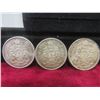 Image 1 : 3 Canadian 50¢ Coins: 1960, 1963, and 1964