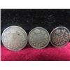 Image 1 : 2 Canadian 5¢ Coins (1912, 1919) and 1913 10¢ Coin