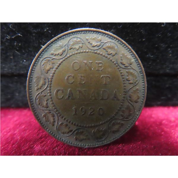 1920 Canadian Large 1¢ Coin