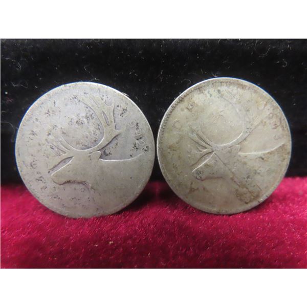 1942 and 1943 Canadian 25¢ Coins