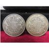 Image 1 : 1940 and 1942 Canadian 50¢ Coins