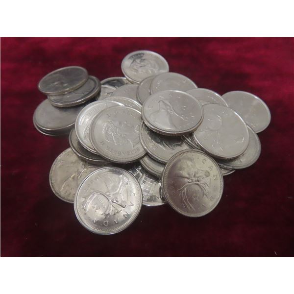 28 Canadian 25¢ Coins