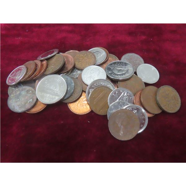 Canadian Penny, Dime, and Nickel Lot
