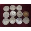 Image 1 : 11 x 1967 Canadian 25¢ Coins