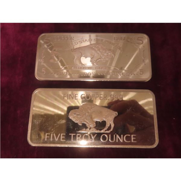 2 Copper Plated Bars