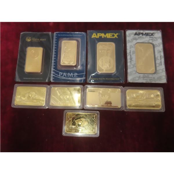 9 Gold Plated Bars