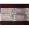 Image 1 : 4 x 1974 Canadian $2 Bills