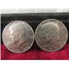 Image 10 : 5 x 1970s U.S. Kennedy Half Dollars, 2 x 1979 U.S. $1 Coins, and U.S. Buffalo Nickel (1928?)