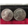 Image 6 : 5 x 1970s U.S. Kennedy Half Dollars, 2 x 1979 U.S. $1 Coins, and U.S. Buffalo Nickel (1928?)