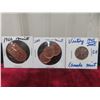 Image 1 : 3 x 1966 Canadian Pennies, 3 x 2000 Canadian Pennies, and 2005 Canadian Victory Nickel
