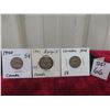 Image 1 : 3 Canadian Nickels: 1940, 1941, 1948