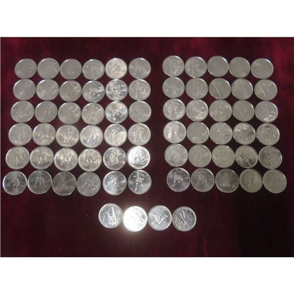 70 x 2007 Vancouver Olympic Winter Games Canadian Quarters