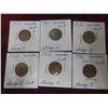 Image 1 : 6 Canadian 1¢ Coins: 1920, 1921, 1927, 1932, 1935, 1936