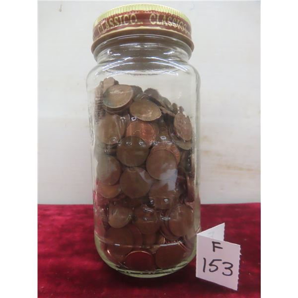 5.6LB Jar of Canadian Pennies