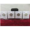 Image 1 : Set of 4 Canadian Nickels: 1933, 1934, 1935, 1936