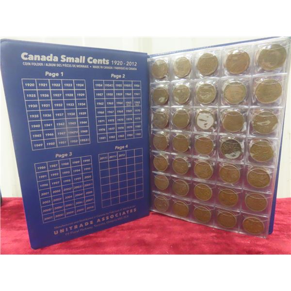 Canadian 1¢ Coin Book, 1920–2012, Complete Set Including 1922, 1923, 1924, 1925, 1926