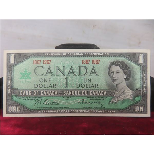 Uncirculated 1967 Canadian $1 Bill