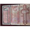 Image 1 : 3 Canadian $2 Bills: 1954, 1974, 1986