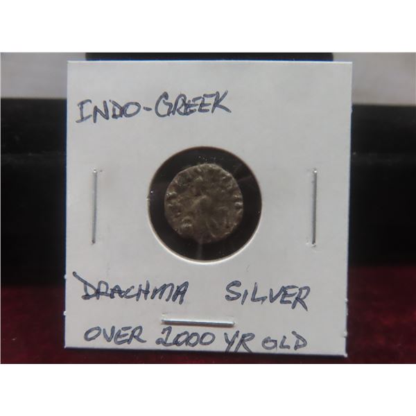 Indo-Greek Drachma Silver Coin, More Than 2000 Years Old