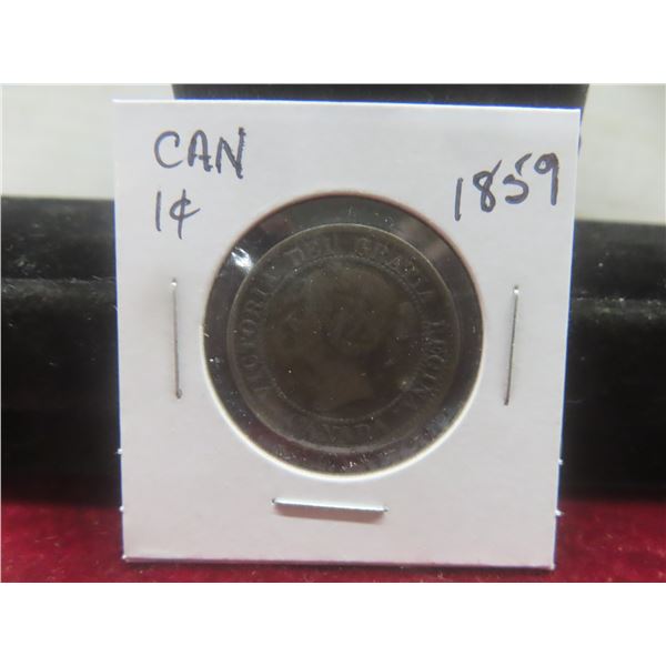 1859 Canadian Large Cent Coin