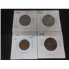 Image 1 : 3 Large Canadian Large 1¢ Coins – 1918, 1919, 1920 and 1920 Small Cent