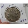 Image 4 : 3 Canadian 1944 50¢ Coins
