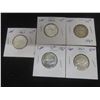 Image 1 : 5 1967 Canadian Centennial 25¢ Coins