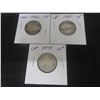 Image 1 : 3 Canadian 25¢ Coins – 1919, 1920, 1920