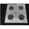 Image 1 : 4 Canadian Large 1¢ Coins – 1916, 1913, 1911, 1910