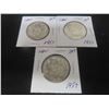 Image 1 : 3 1957 Canadian 50¢ Coins