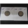 Image 1 : 2 Canadian 10¢ Coins – 1938, 1947