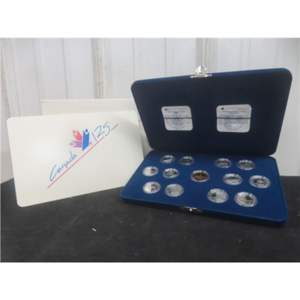 1992 Canadian 125 Commemorative Coin Set with 8 Silver 25¢ Coins