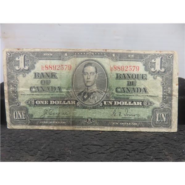 1937 Canadian $1 Bill