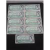 Image 1 : 9 1967 Canadian Centennial $1 Bills – Crisp