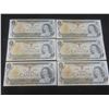 Image 1 : 6 1973 Canadian $1 Bills – Crisp