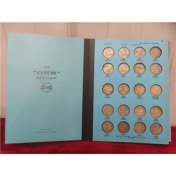 Canadian 25¢ Coin Book – 1937–1965 – Qty 10