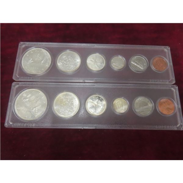 2 Canadian Uncirculated Coin Sets – 1962 and 1963