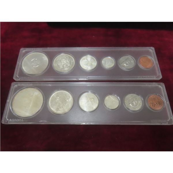 2 Canadian Uncirculated Coin Sets – 1964 and 1966