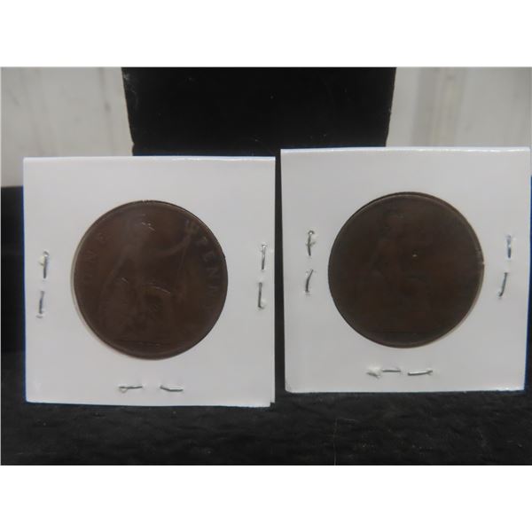 2 King George V Pennies – 1914 and 1919