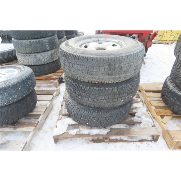 3 Tires and Rims, 8-Hole, Michelin LT 245/75R17