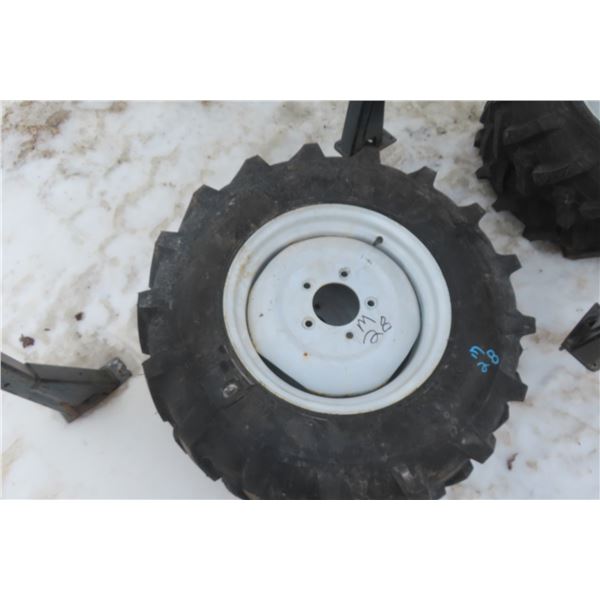 2 Tractor Tires and Rims, 150-16