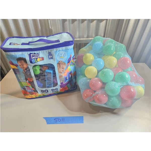 Kids Blocks & Balls Lot