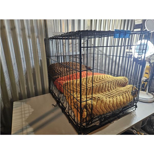 Dog Cage & Blanket + Pillow