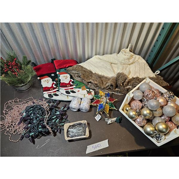Christmas Lot - Tree Skirt, Stockings, Ornaments ect.